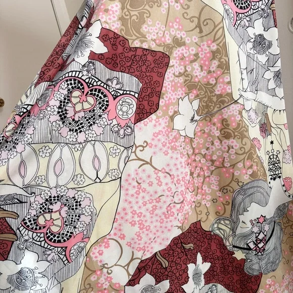 Vintage 70s Holly Gloria Moret of California Floral Boho Maxi Dress Size S/M - Picture 4 of 11